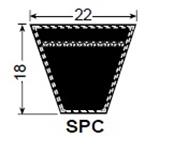 Courroie trapézoïdale 22x18 - SPC7100 - Challenge