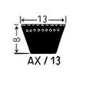 Courroie trapézoïdale crantée  AX 81 - 13 X 2060 - Challenge