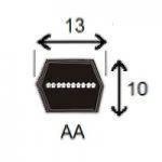 Courroie HEXAGONALE 13 X 10 - 13 X 10 - AA90