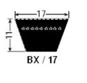Courroie trapézoïdale crantée BX 73 - 17 X 1860 - Challenge
