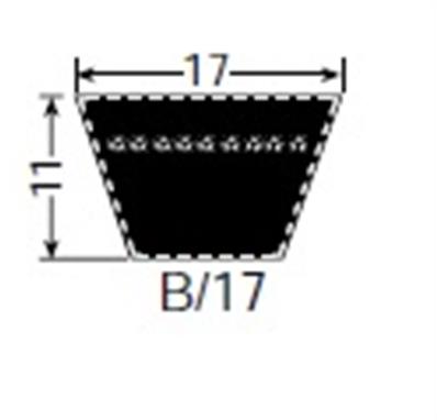 Courroie trapézoïdale 17x11 - B139 - 17 X 3530 Li - Concar