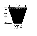 Courroie trapézoïdale crantée 13x10 - XPA 1657 Lp