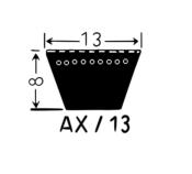 Courroie trapézoïdale crantée AX 76 - 13 X 1930 - Challenge